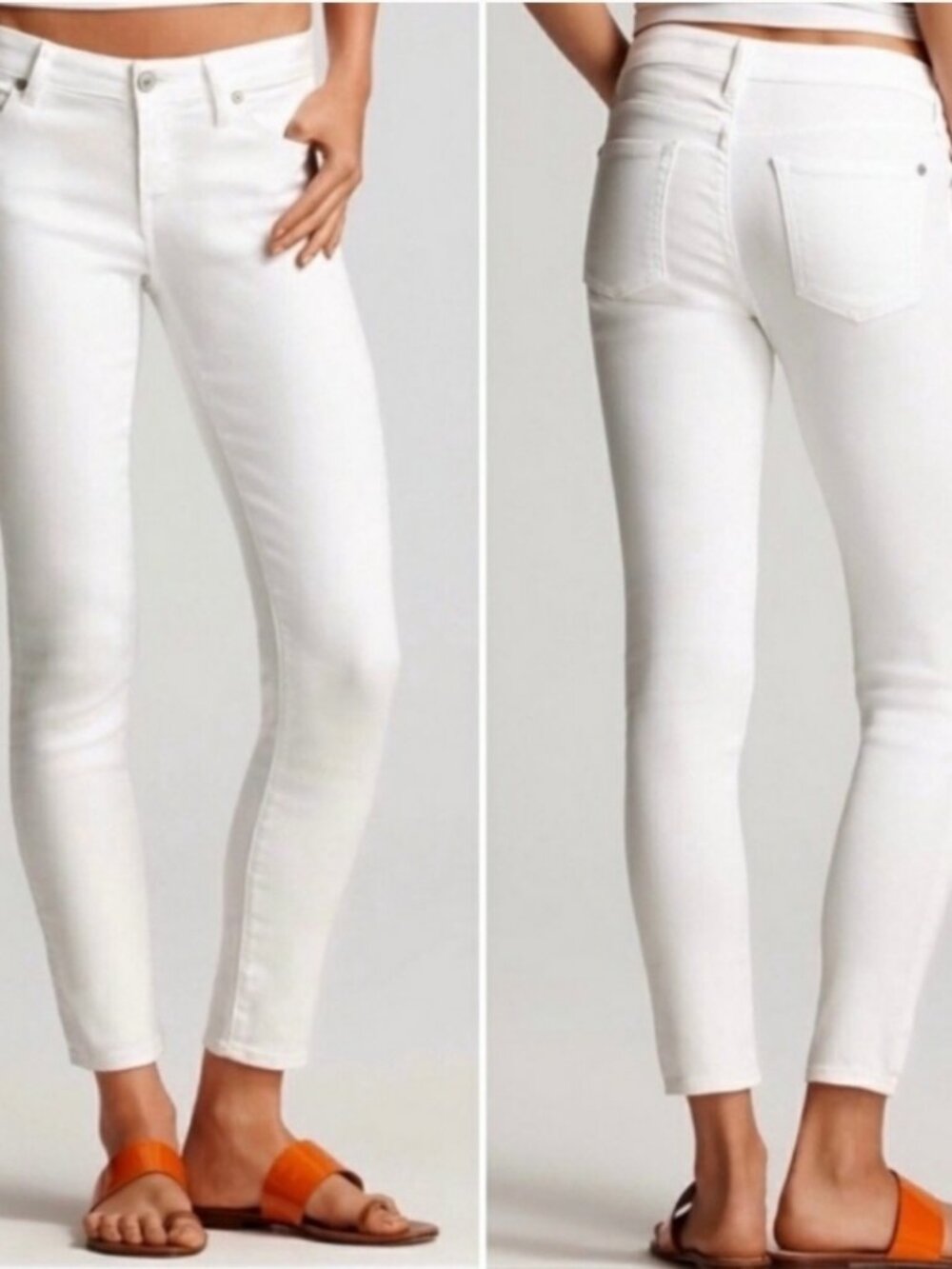 Vince White Skinny Crop Jeans Size 28